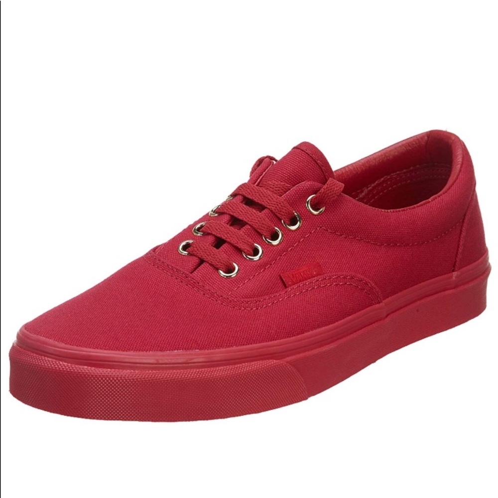 🔥(Gold Mono) Crimson - All Red Vans